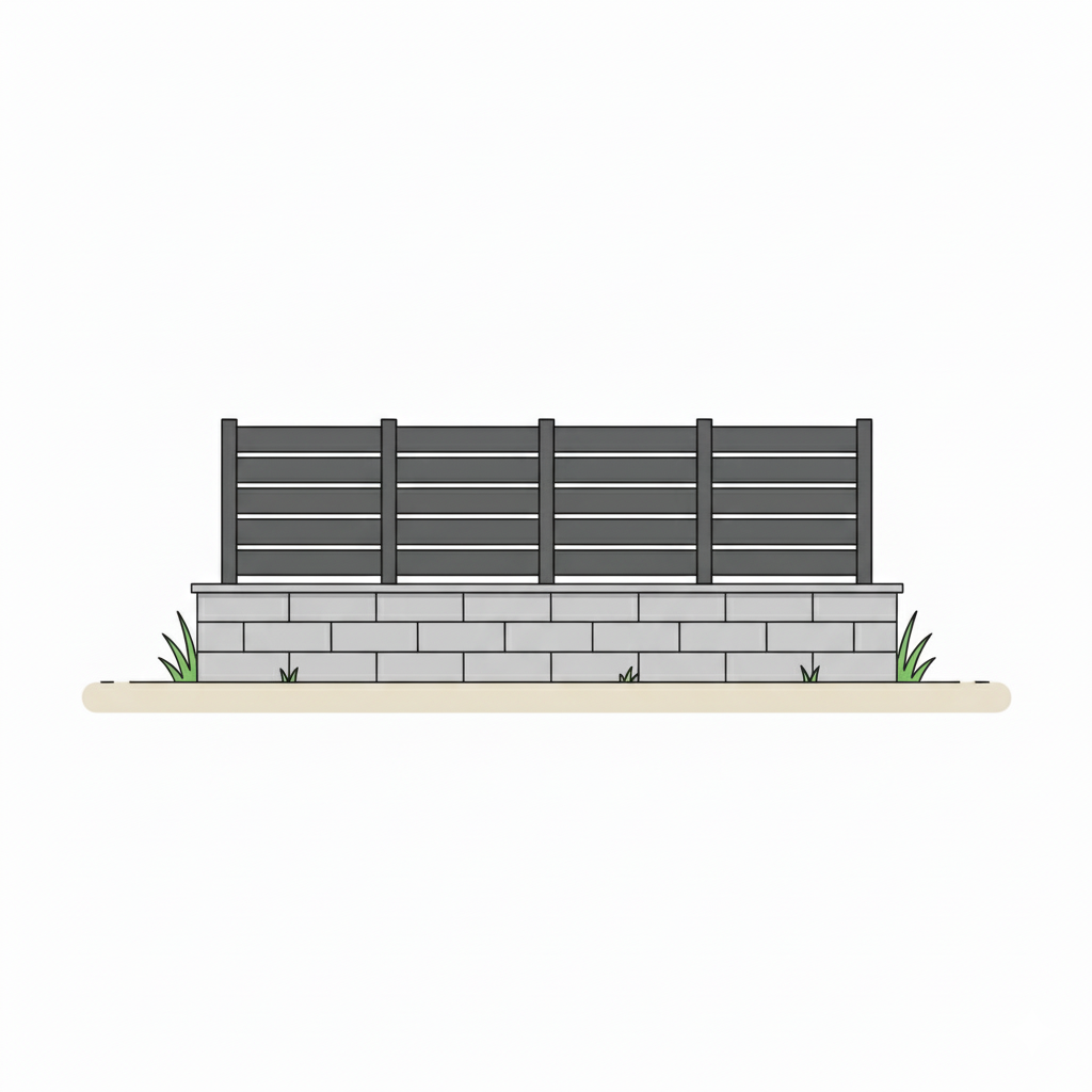 clôture pour muret extérieur