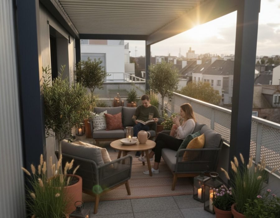 autoportée sur balcon